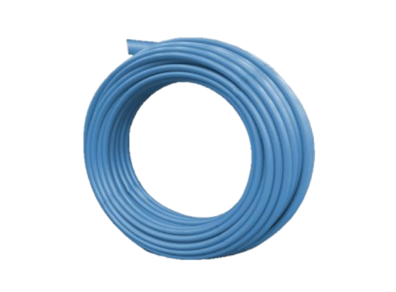 Rollo de poliducto azul